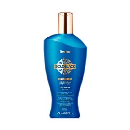 Shampoo Amend Gold Black Intensificador Do Efeito Liso 250ml