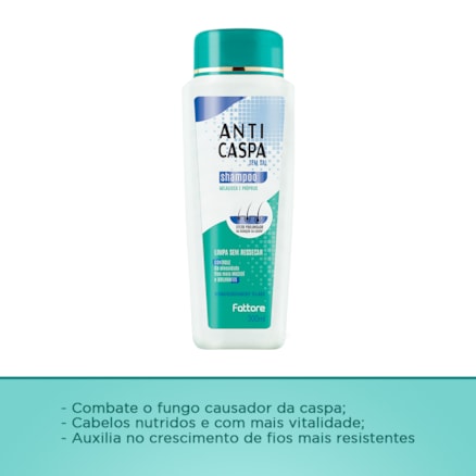 Shampoo Anticaspa Fattore Sem Sal com Melaleuca e Própolis 300ml