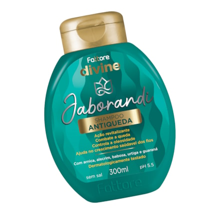 Shampoo Antiqueda Fattore Divine Jaborandi Combate Oleaosidade e Queda Capilar 300ml