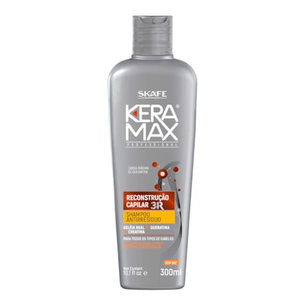 Shampoo Antirresíduo Skafe Keramax Reconstrução 3r 300ml