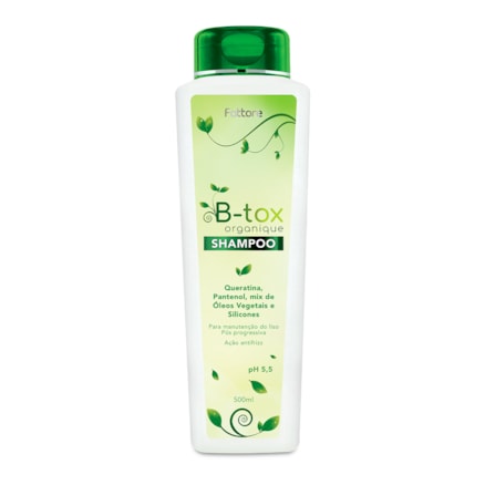 Shampoo B-tox Organique Fattore Queratina e Pantenol 500ml