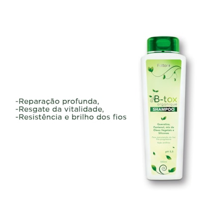 Shampoo B-tox Organique Fattore Queratina e Pantenol 500ml