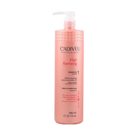 Shampoo Cadiveu Hair Remedy Cabelos Danificados 980ml