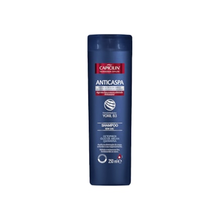 Shampoo Capicilin Anticaspa Todos Os Tipos De Cabelo 250ml