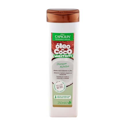 Shampoo Capicilin Óleo De Coco Natural Umectante 250ml