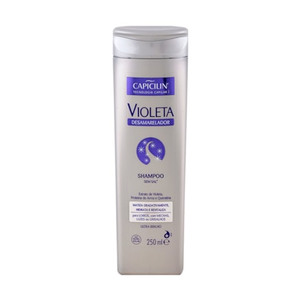 Shampoo Capicilin Violeta Neutralização Fios Capilares 250ml