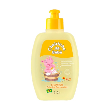 Shampoo Cheirinho De Bebê Cacheados Amarelo 210ml