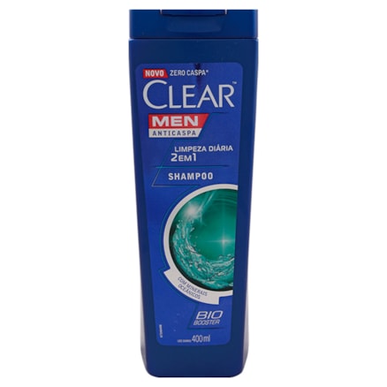 Shampoo Clear Anticaspa 2 Em 1 Limpeza Diária 400ml