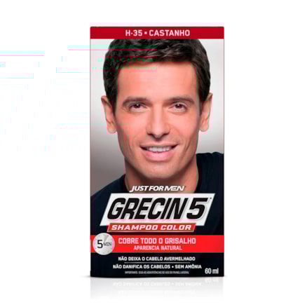 Shampoo Color Grecin H-35 Castanho Sem Amônia 60ml