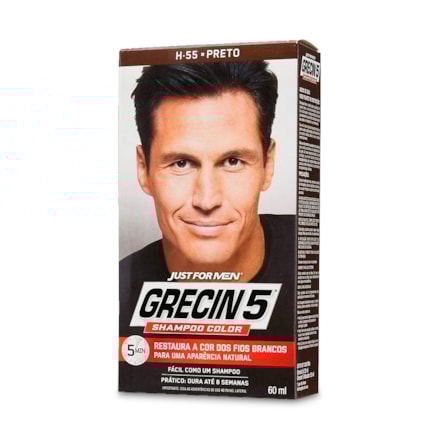 Shampoo Color Grecin H-55 Preto Sem Amônia 60ml