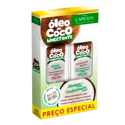 Shampoo + Condicionador Capicilin Óleo Coco Umectante 250ml