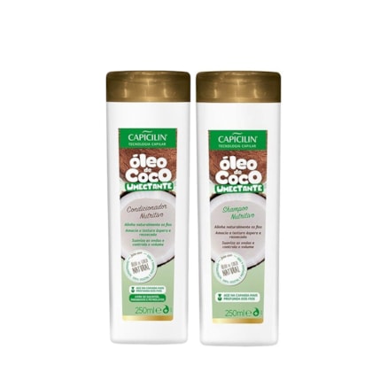 Shampoo + Condicionador Capicilin Óleo Coco Umectante 250ml