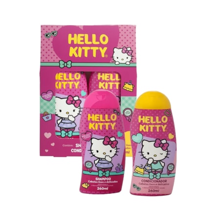 Shampoo + Condicionador Hello Kitty Cabelos Lisos 260ml