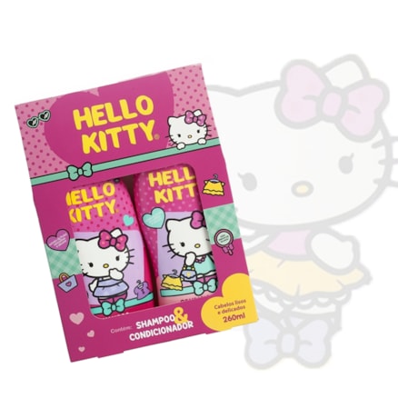 Shampoo + Condicionador Hello Kitty Cabelos Lisos 260ml