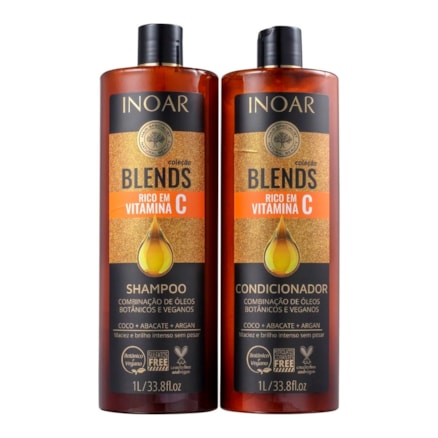 Shampoo + Condicionador Inoar Blends Óleos Botânicos 1l