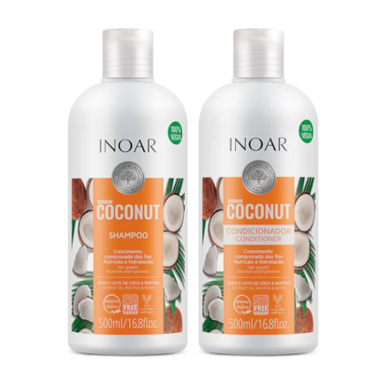 Shampoo + Condicionador Inoar Coconut Óleo Coco 500ml