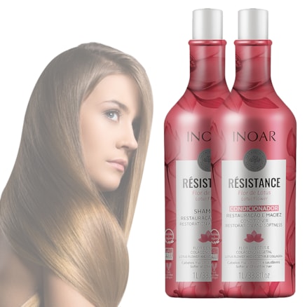 Shampoo + Condicionador Inoar Resistance Flor De Lótus 1l