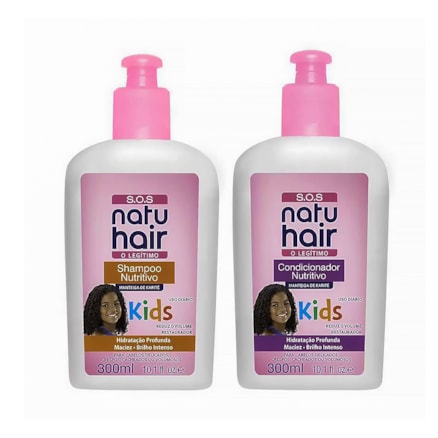 Shampoo + Condicionador Natuhair Kids Crespos 300ml