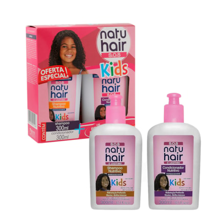 Shampoo + Condicionador Natuhair Kids Crespos 300ml