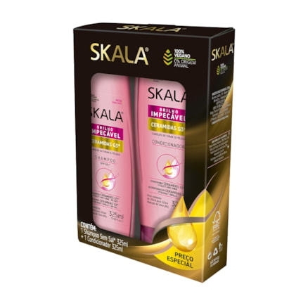 Shampoo + Condicionador Skala Bomba Ceramidas Sem Sal 325ml