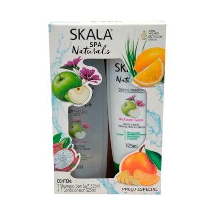 Shampoo + Condicionador Skala Naturals Maca Verde 325ml