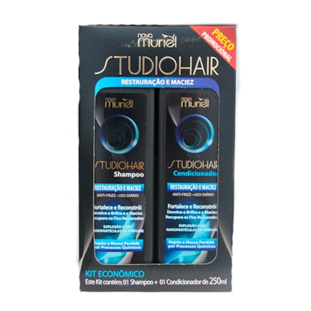 Shampoo + Condicionador Studio Hair Maciez Anti Frizz 250ml