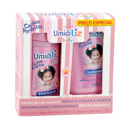 Shampoo + Condicionador Umidiliz Baby Rosa Cacheados 150ml