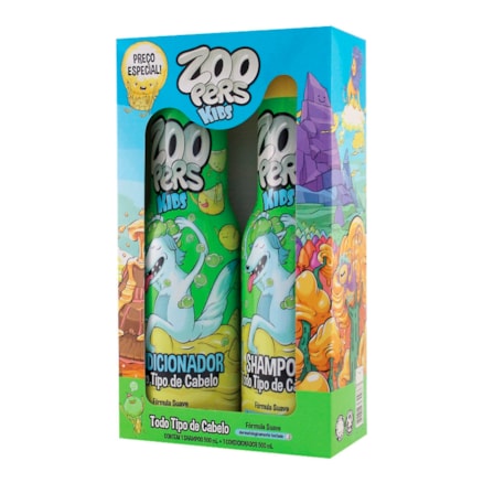 Shampoo + Condicionador Zoopers Kids Todo Tipo Cabelo 500ml