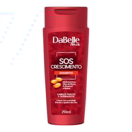 Shampoo Dabelle Hair Sos Crescimento Óleo Rícino 250ml