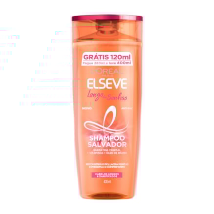 Shampoo Elseve Longo Dos Sonhos Leve 400ml Pague 280ml