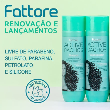 Shampoo Fattore 300ml Tratamento Cronograma Capilar Cabelos Nutrição Hidratação