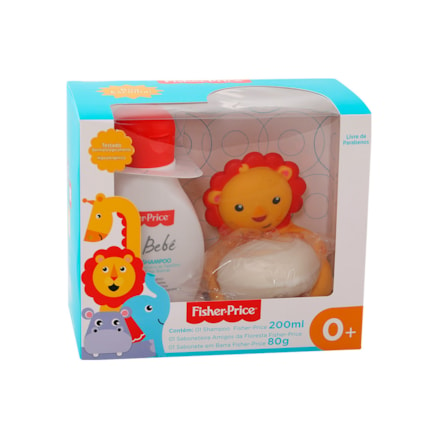 Shampoo Fisher Price 200ml + Sabonete 80g + Saboneteira