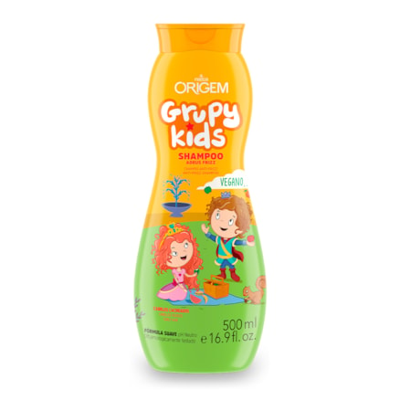 Shampoo Grupy Kids Adeus Frizz Suave Fórmula Vegana 500ml