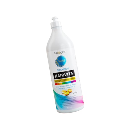 Shampoo Hairvita Fattore Nutrição e Crescimento com Whey + D-Pantenol + Vitamina A + Óleo de Argan  900ml