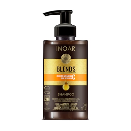 Shampoo Inoar Blends Rico Vitamina C Combo Óleos 300ml