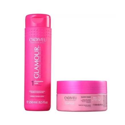 Shampoo + Máscara Cadiveu Glamour Rubi Cisteina 200g