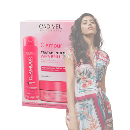 Shampoo + Máscara Cadiveu Glamour Rubi Cisteina 200g