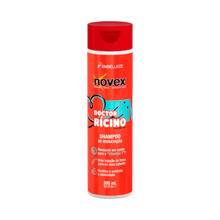 Shampoo Novex Doctor Rícino Hidratação Força 300ml