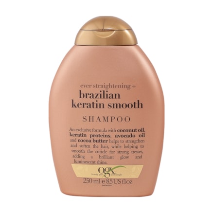 Shampoo Ogx Brazilian Keratin Smooth Livre Sulfatos 250ml