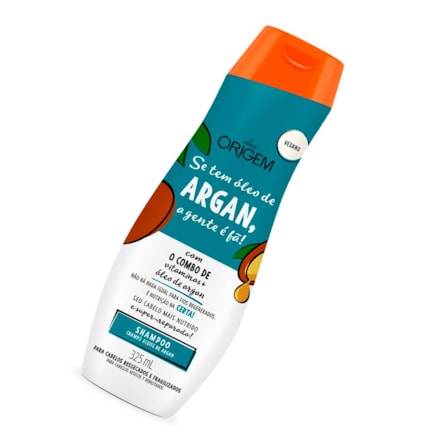 Shampoo Origem Argan Cabelos Ressecados Frágeis 325ml