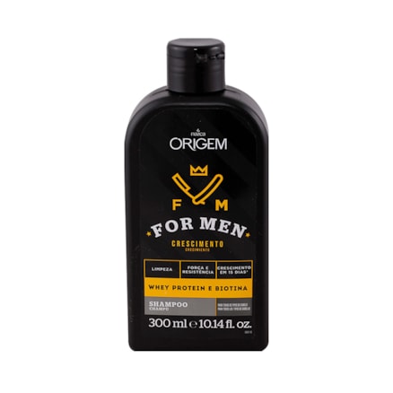 Shampoo Origem For Men Crescimento Limpeza Profunda 300ml