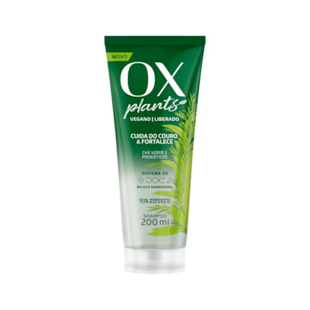 Shampoo Ox Plants Cuida Do Couro E Fortalece Vegano 200ml