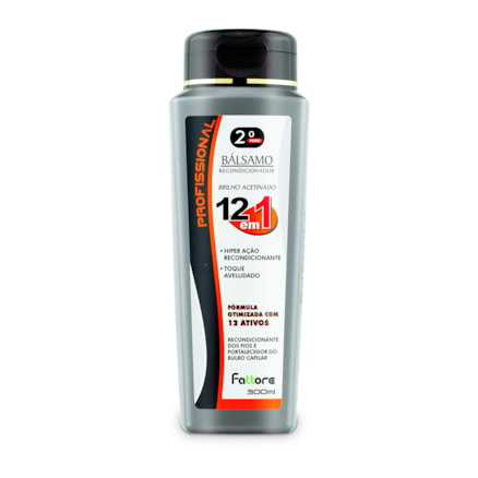 Shampoo + Recondicionador Bálsamo Profissional + Queratina líquida Fattore Tratamento 12 em 1 Profissional 120ml