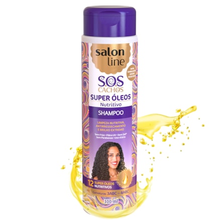 Shampoo Salon Line Sos Cachos Nutritivo Cabelos Opacos 300ml