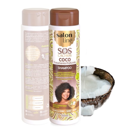 Shampoo Salon Line Sosc Cachos Óleo E Manteiga De Coco 300ml