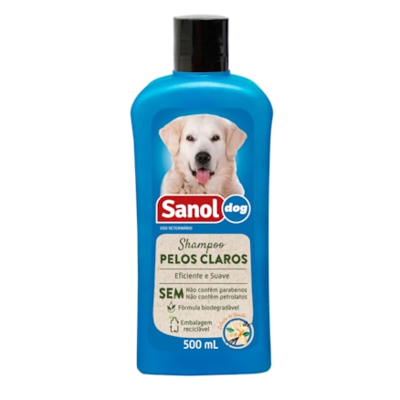 Shampoo Sanol Dog Pelos Claros 500ml