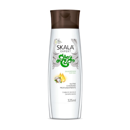 Shampoo Skala Óleo De Coco Cabelos Secos Danificados 325ml