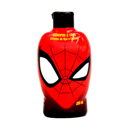 Shampoo Spider Man 2x1 Extrato Açaí Guaraná Sem Sal 250ml