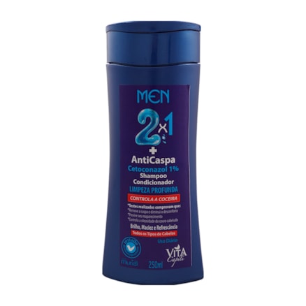 Shampoo Vita Capili Anticaspa 2 Em 1 Limpeza Profunda 250ml