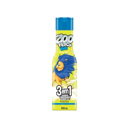 Shampoo Zoopers 3 Em 1 Infantil Fórmula Suave 500ml